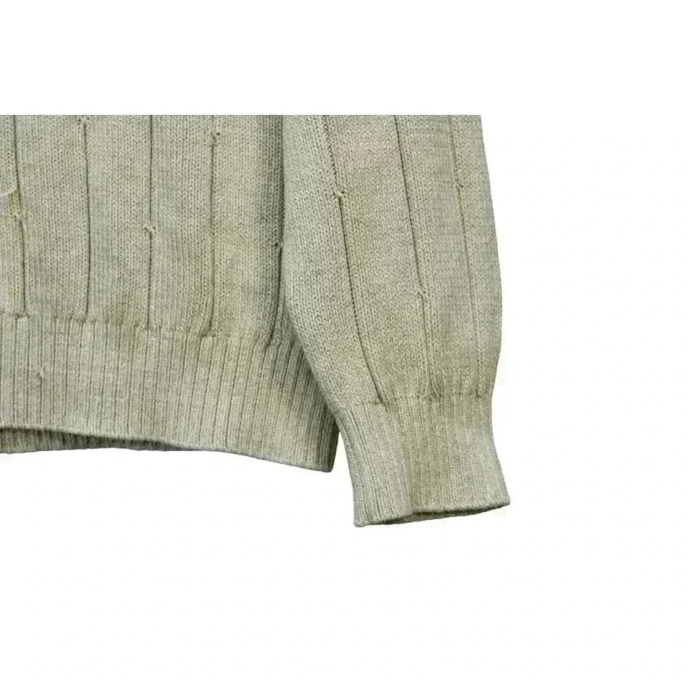 Vintage Talbots Men's Sweater Size XL Silk Cotton Cable Knit Pastel Green Preppy - Picture 4 of 12
